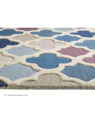 Trellis Pink Blue Rug - Thumbnail - 3