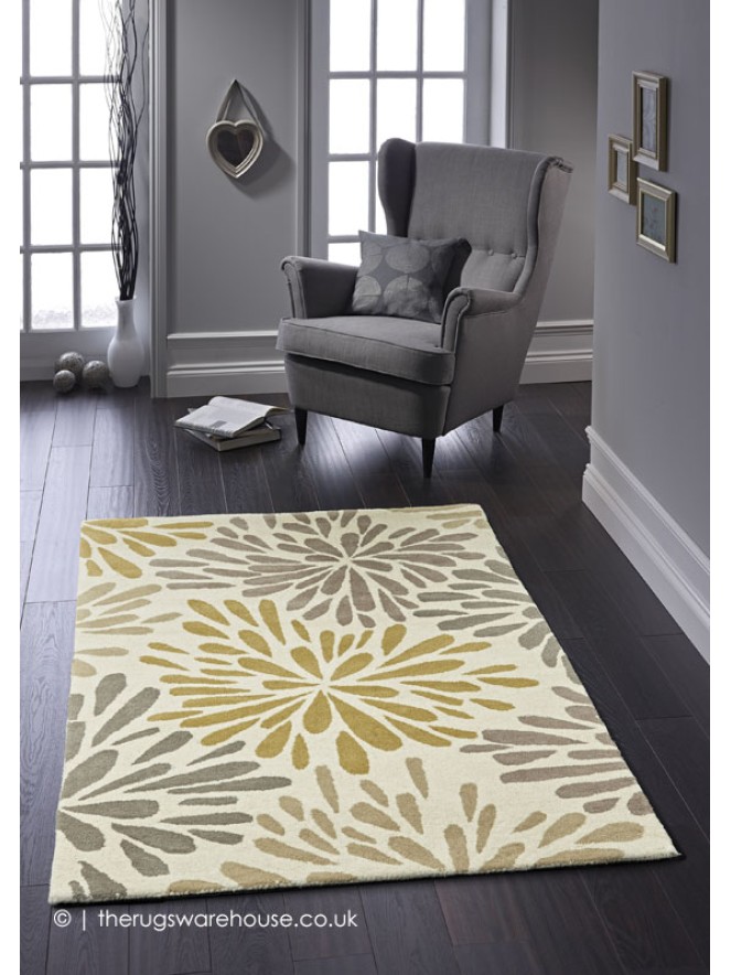 Flowerburst Grey Rug - 2