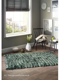 Carved Glamour Green Rug - Thumbnail - 2