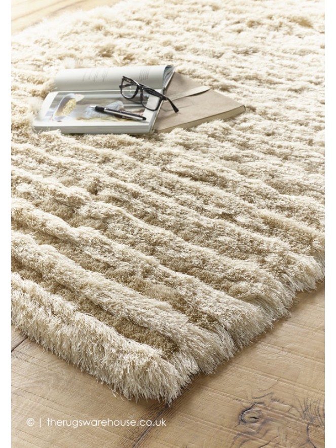 Carved Glamour Beige Rug - 4