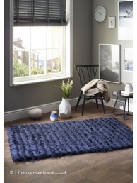 Carved Glamour Blue Rug - Thumbnail - 2