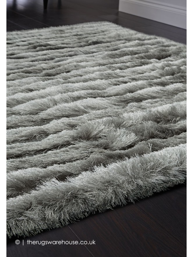 Carved Glamour Silver Rug - 4