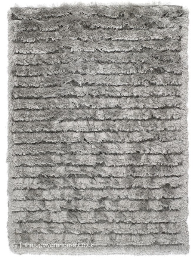 Carved Glamour Silver Rug - 7