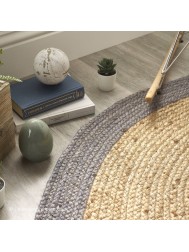 Jubo Grey Circle Rug - Thumbnail - 4