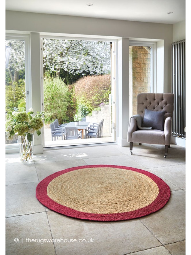 Jubo Raspberry Circle Rug - 2