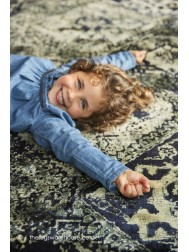 Vintage Fringe Blue Rug - Thumbnail - 3