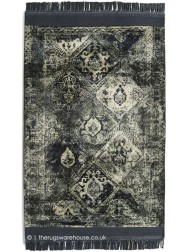 Vintage Fringe Blue Rug - Thumbnail - 4