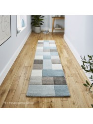 Nordia Beige Blue Runner - Thumbnail - 2