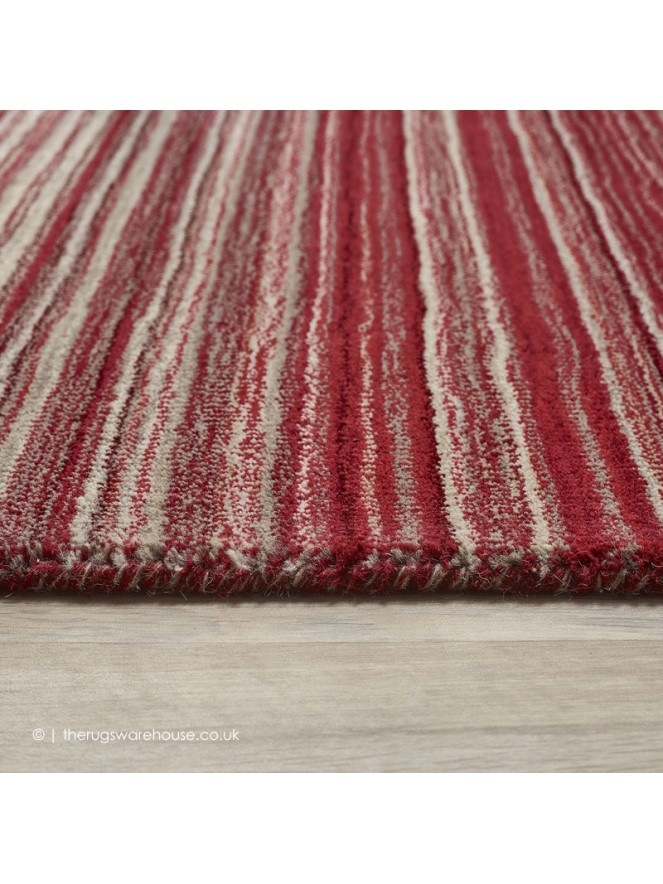 Fine Stripes Red Rug - 3