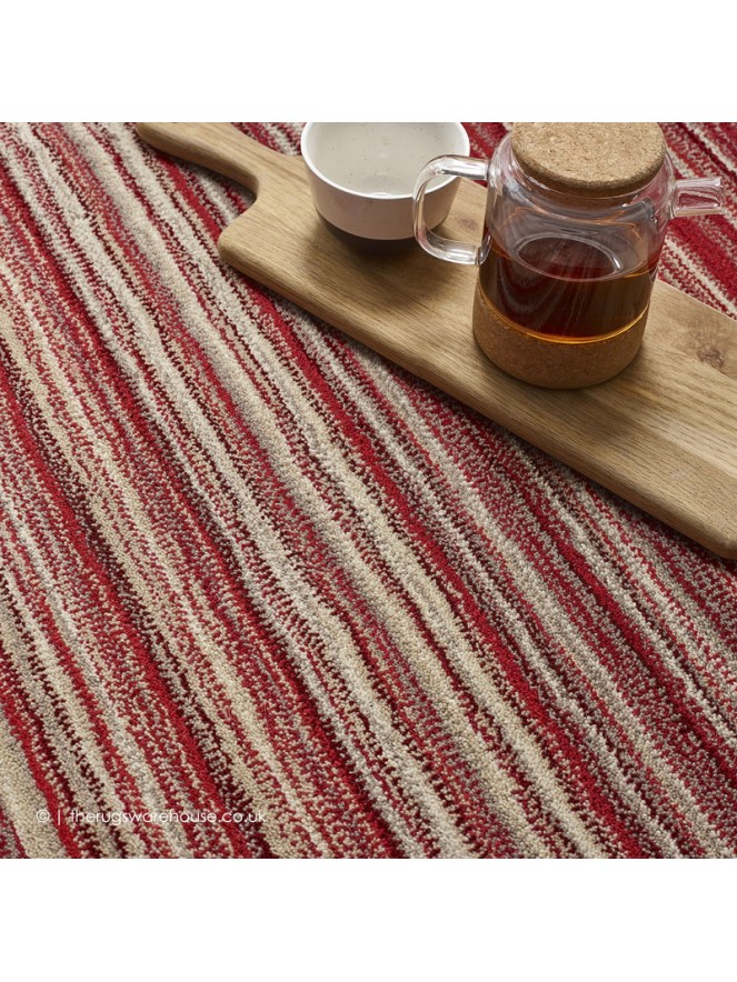 Fine Stripes Red Rug - 4