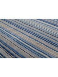 Fine Stripes Blue Rug - Thumbnail - 5