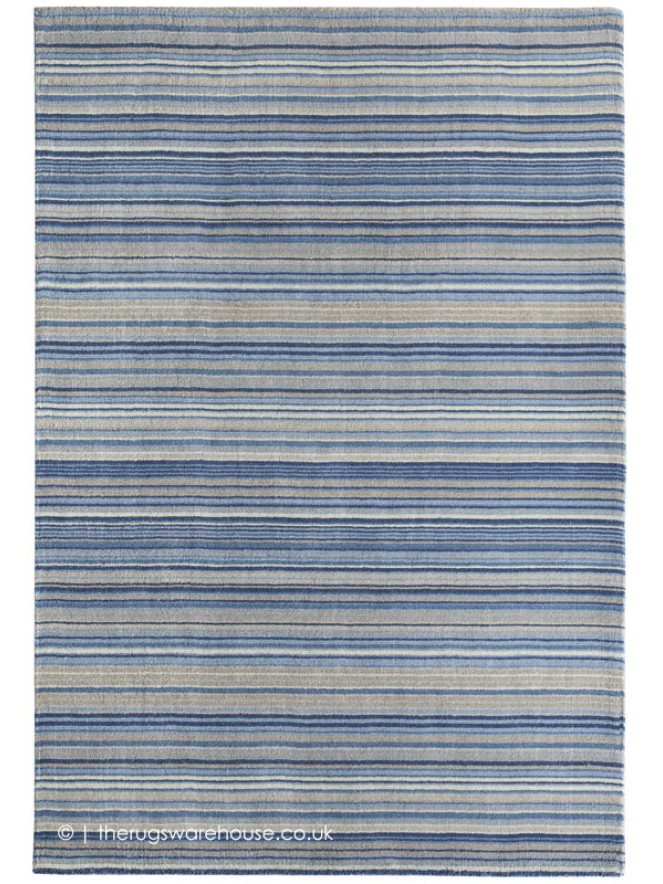 Fine Stripes Blue Rug - 6