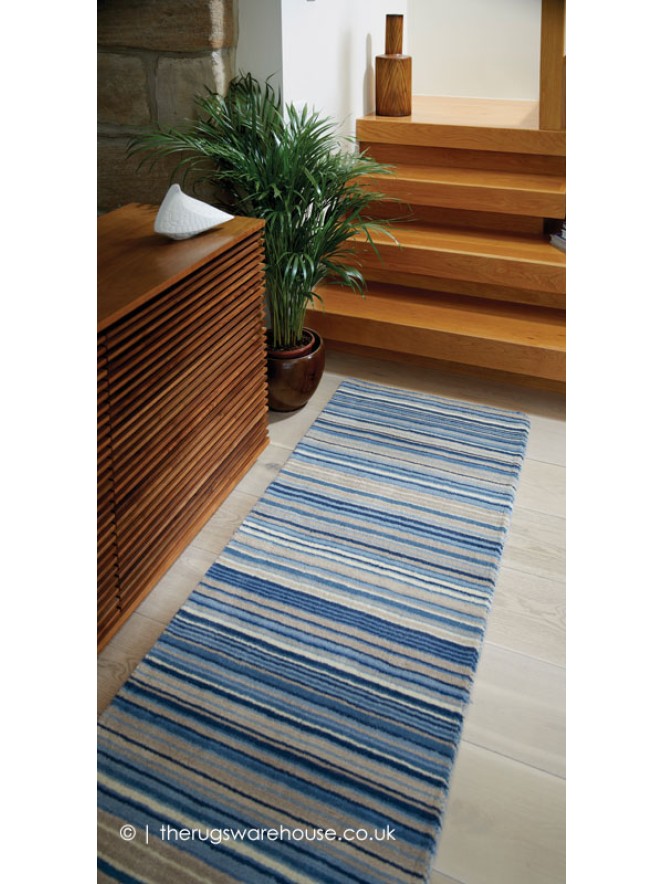 Fine Stripes Blue Runner - 2