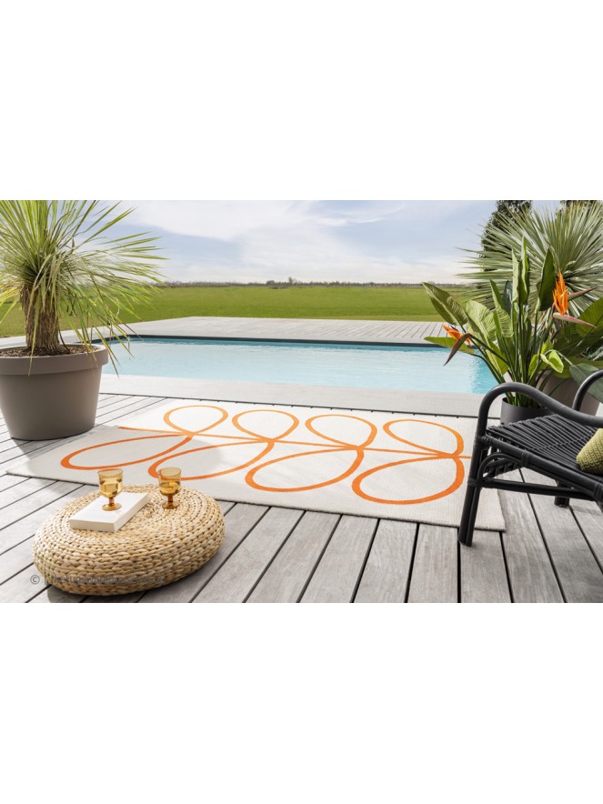 Giant Linear Stem Persimmon Rug - 2