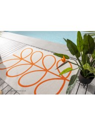 Giant Linear Stem Persimmon Rug - Thumbnail - 3