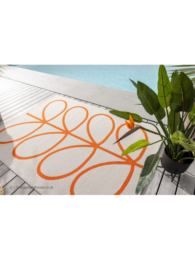 Giant Linear Stem Persimmon Rug - 3