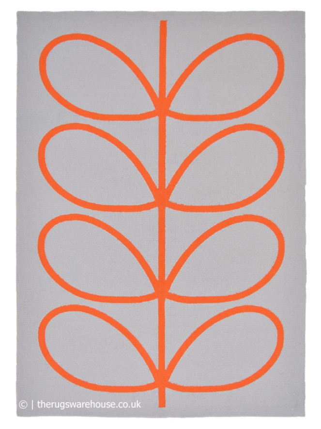 Giant Linear Stem Persimmon Rug - 8