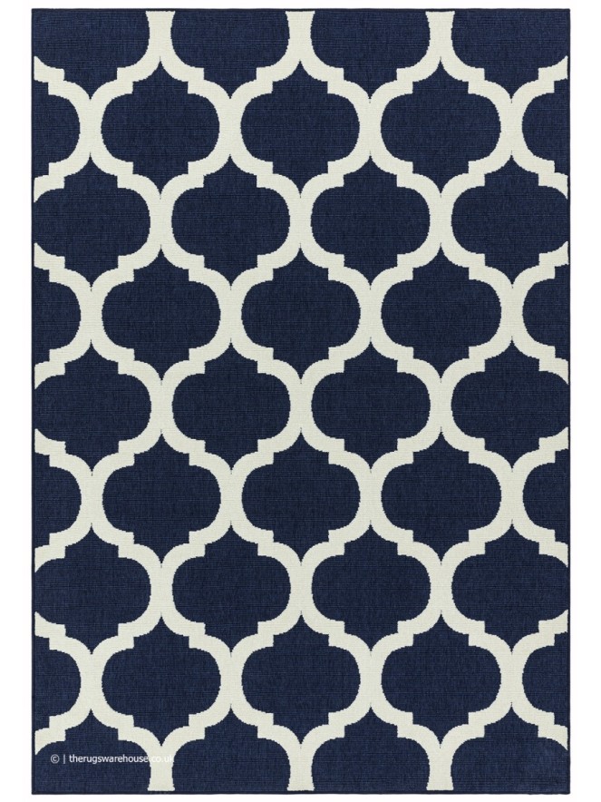 Antibes Blue Trellis Rug - 7