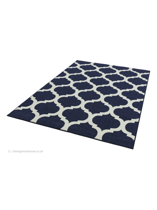 Antibes Blue Trellis Rug - 3