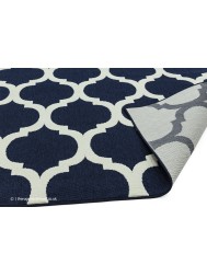 Antibes Blue Trellis Rug - Thumbnail - 5