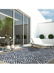 Antibes Blue White Linear Rug - Thumbnail - 2