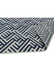 Antibes Blue White Linear Rug - Thumbnail - 5