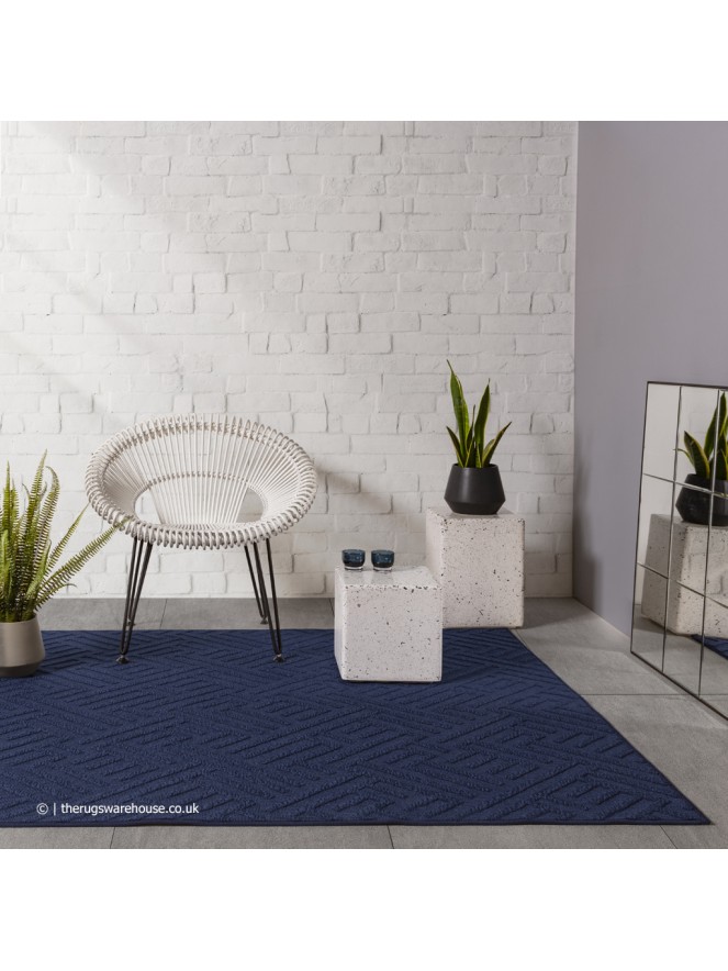 Antibes Blue Linear Rug - 3