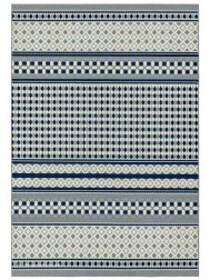 Antibes Blue Cream Geometric Rug - Thumbnail - 7