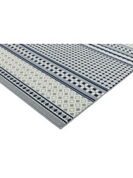 Antibes Blue Cream Geometric Rug - Thumbnail - 4