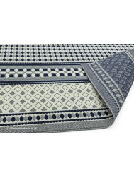 Antibes Blue Cream Geometric Rug - Thumbnail - 5