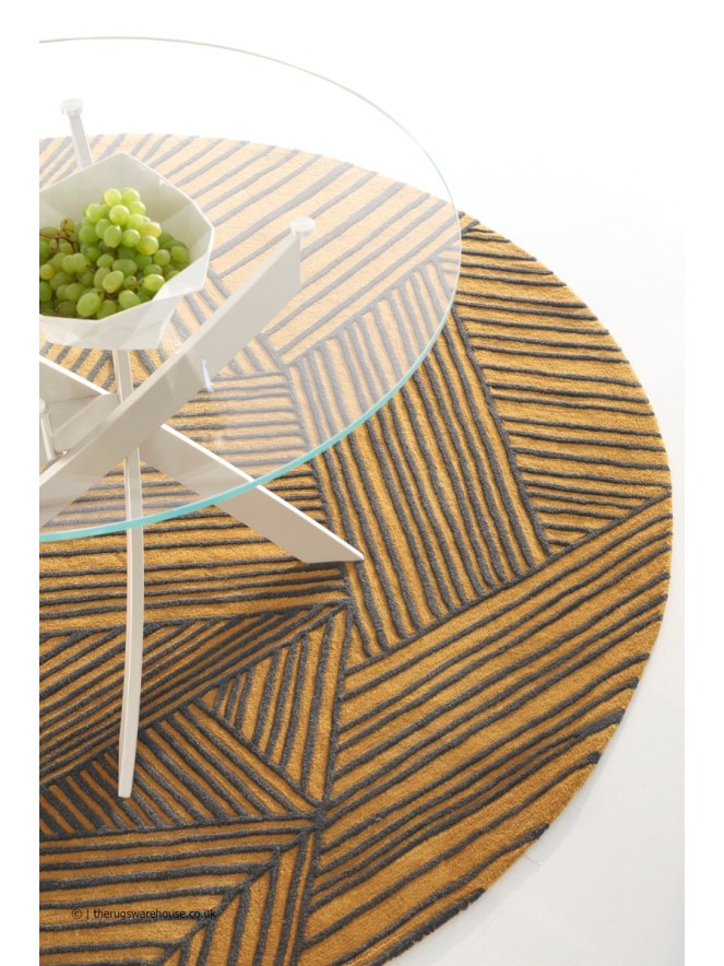 Intreccio Safran Circle Rug - 2