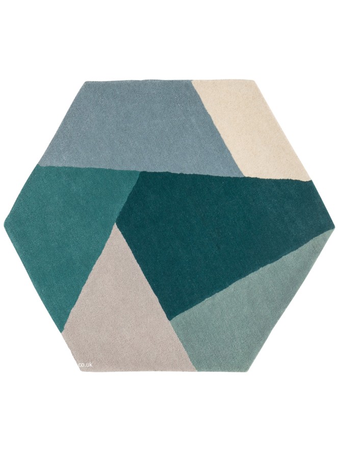 Hexa Bleu Rug - 4