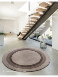 Bratislava Taupe Circle Rug - Thumbnail - 2