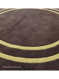 Hanoi Brown Circle Rug - Thumbnail - 5