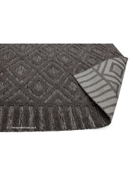 Salta Charcoal Diamond Rug - Thumbnail - 4