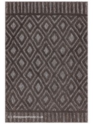 Salta Charcoal Diamond Rug - Thumbnail - 7