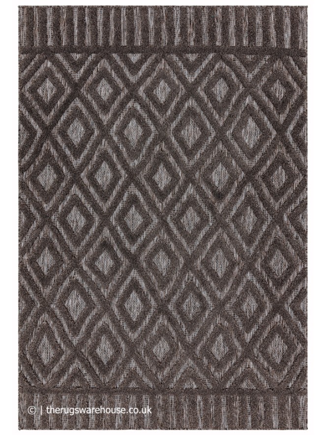 Salta Charcoal Diamond Rug - 7