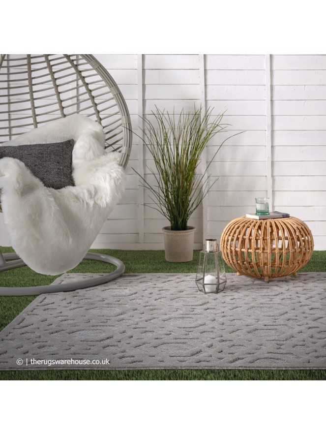 Salta Silver Geometric Rug - 2