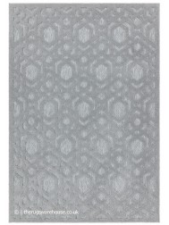 Salta Silver Geometric Rug - Thumbnail - 7