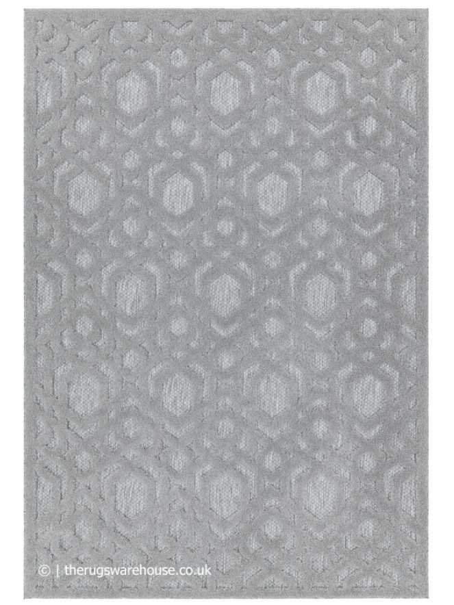 Salta Silver Geometric Rug - 7