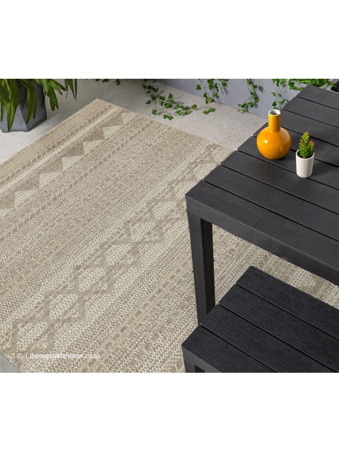 Varanda Beige Diamond Rug - 2