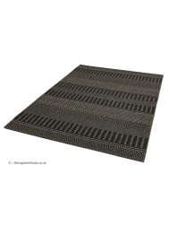 Varanda Black Stripe Rug - Thumbnail - 6