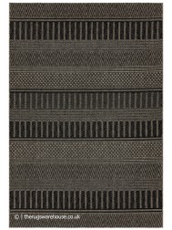 Varanda Black Stripe Rug - Thumbnail - 7