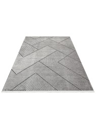 Jazz Grey Black Rug - Thumbnail - 6