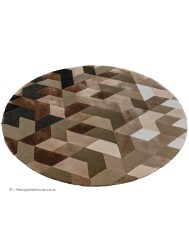 Geometric Fragments Circle Rug - Thumbnail - 7