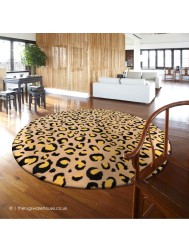 Leopard Leo Circle Rug - Thumbnail - 2