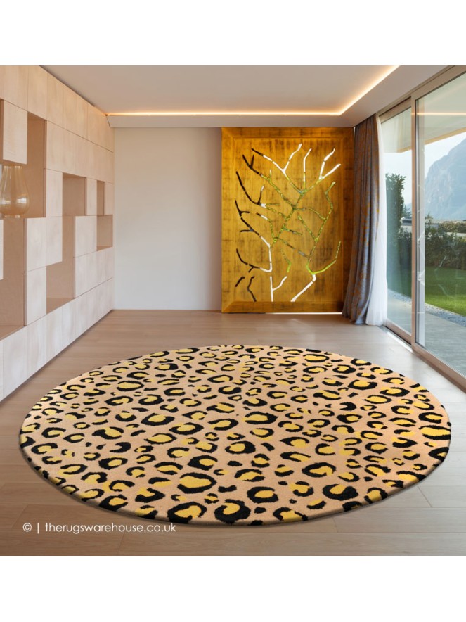 Leopard Leo Circle Rug - 3