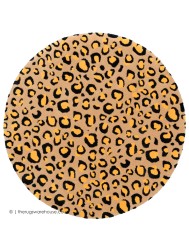 Leopard Leo Circle Rug - Thumbnail - 9