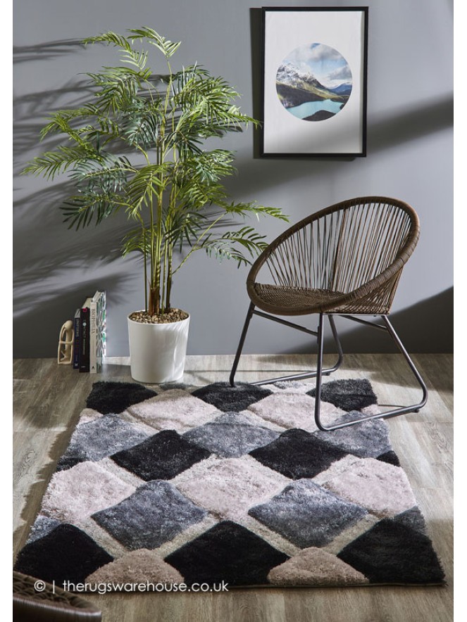 Geo Dimensions Grey Rug - 2