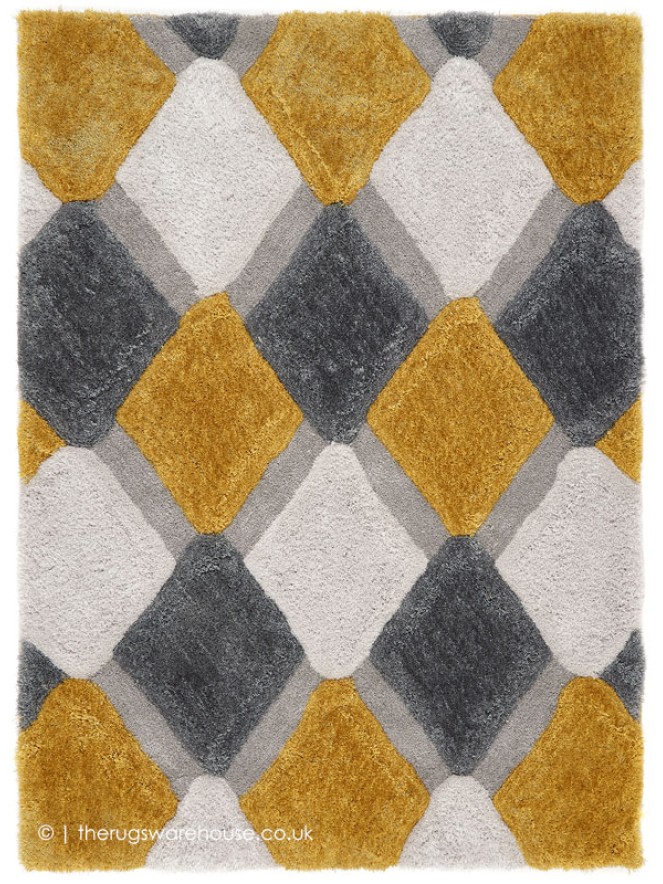 Geo Dimensions Ochre Rug - 5